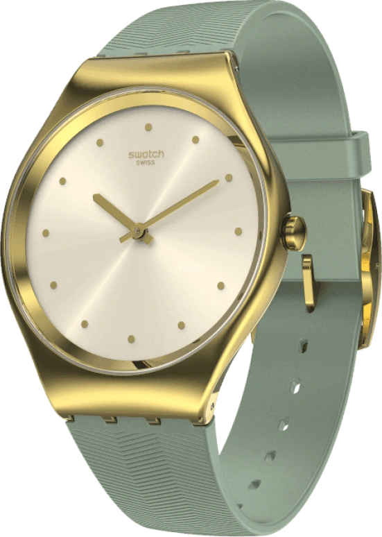 Swatch,SKIN 38mm,38mm,Gold,Closed,SYXG113