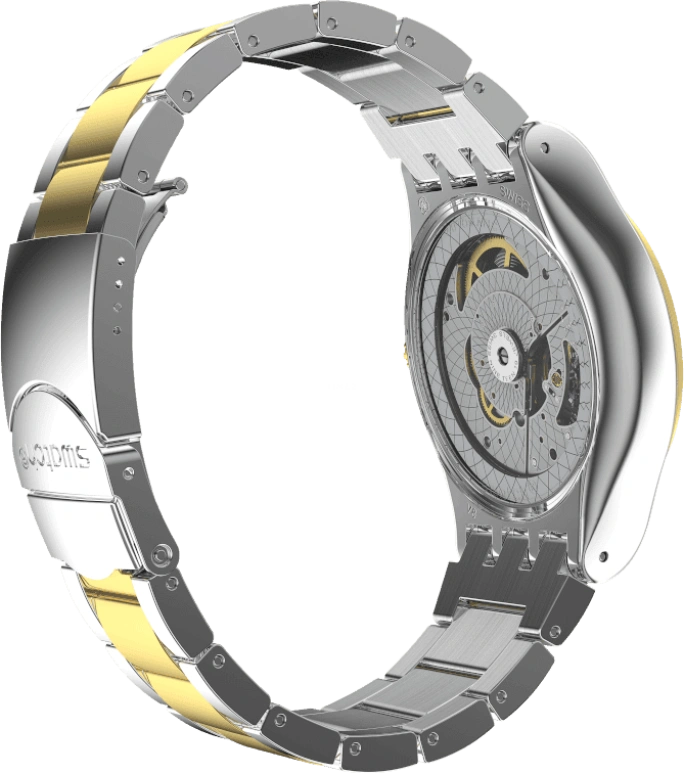 Swatch,IRONY 42mm,42mm,Gold,Open,YIS429G