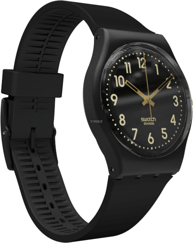 Swatch,Originals 34mm,34mm,Plastic,Black,Quartz,Round,GB274