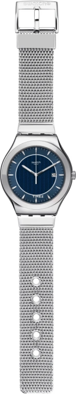 Swatch,IRONY 42.70mm,42.70mm,Stainless Steel,Blue,Quartz,Day,Tonneau,YWS449M