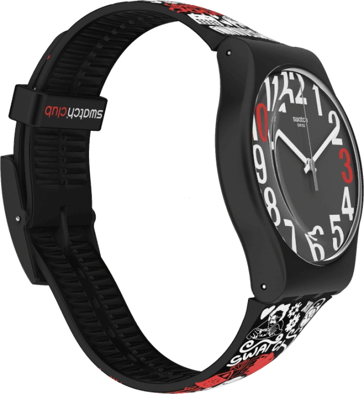 Swatch,Originals 41mm,41mm,Plastic,Black,SUOZ322