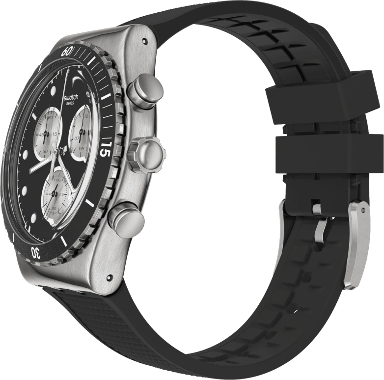 Swatch,IRONY 43mm,43mm,Stainless Steel,Black,YVS487