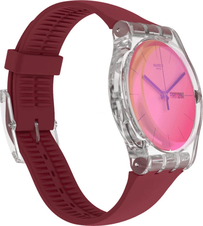 Swatch,Originals 41mm,41mm,Plastic,Pink,Sapphire,Crystal Glass,SUOK717