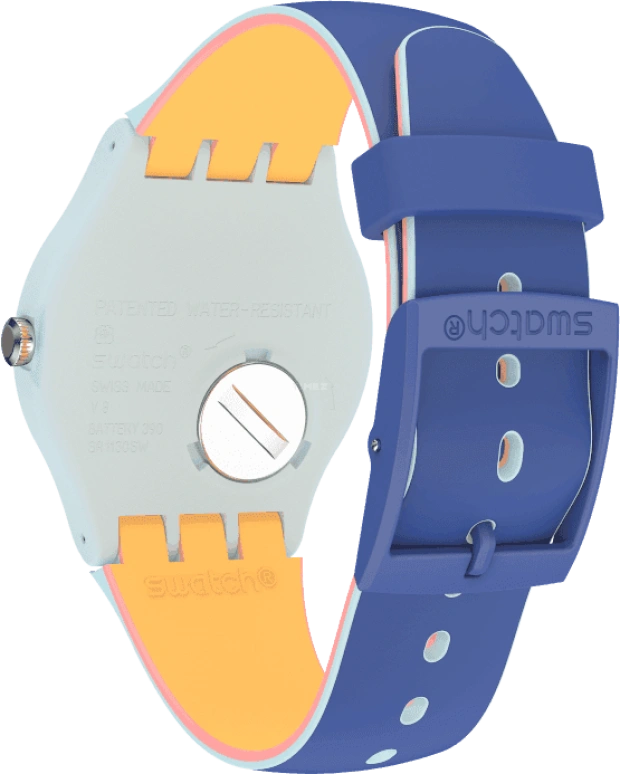 Swatch,Originals 41mm,41mm,Plastic,Blue,SUOS403