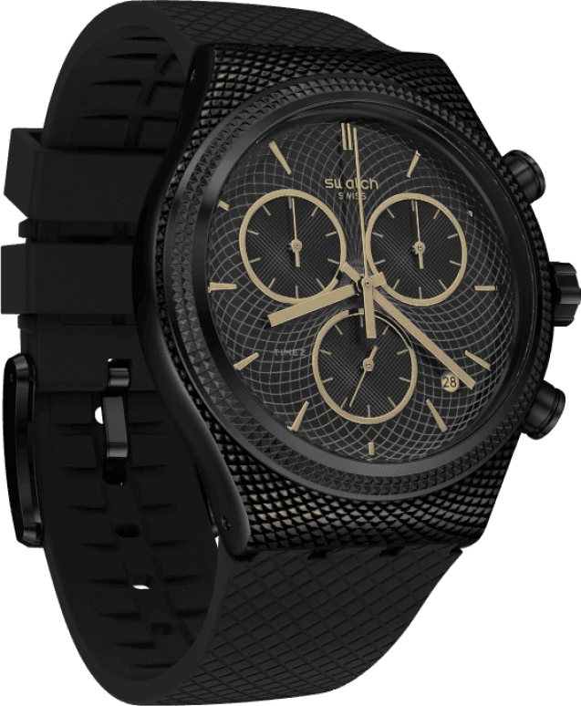 Swatch,IRONY 43x49mm,43x49mm,Black,YVB408