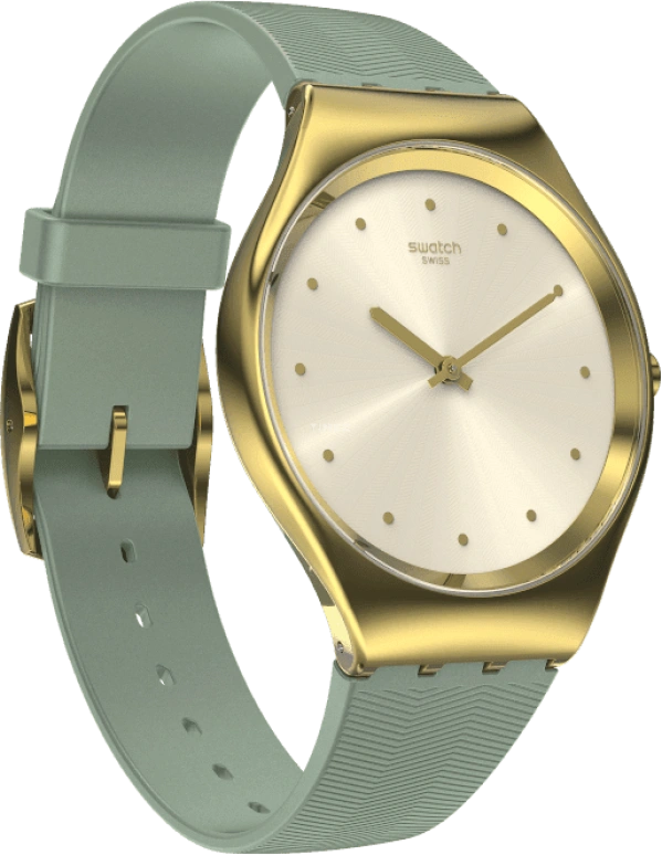 Swatch,SKIN 38mm,38mm,Gold,Closed,SYXG113