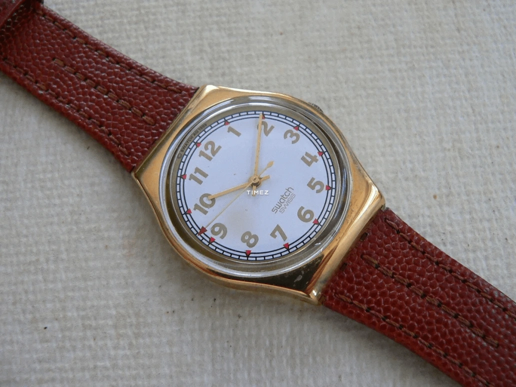 Swatch,Other 33mm,33mm,Plastic,White,Quartz,Sapphire,Crystal Glass,Oval,GX111