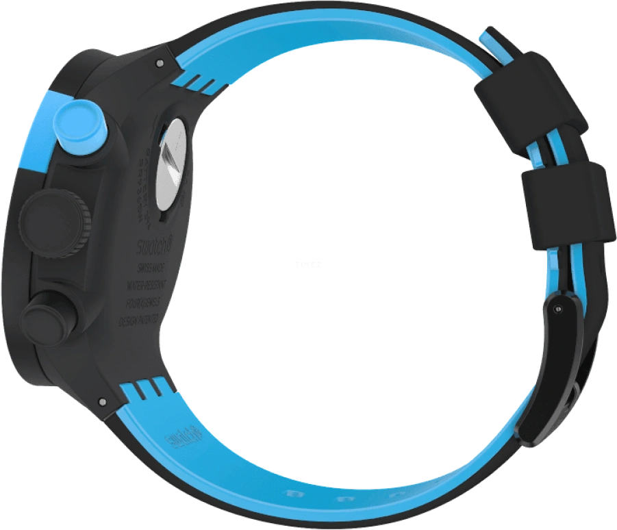 Swatch,THE BOLD 47mm,47mm,Plastic,Black,Sapphire,Crystal Glass,Closed,SB02B401