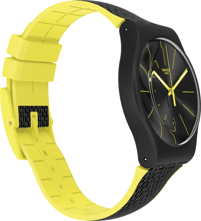 Swatch,Originals 41mm,41mm,Plastic,Black,SUOB406