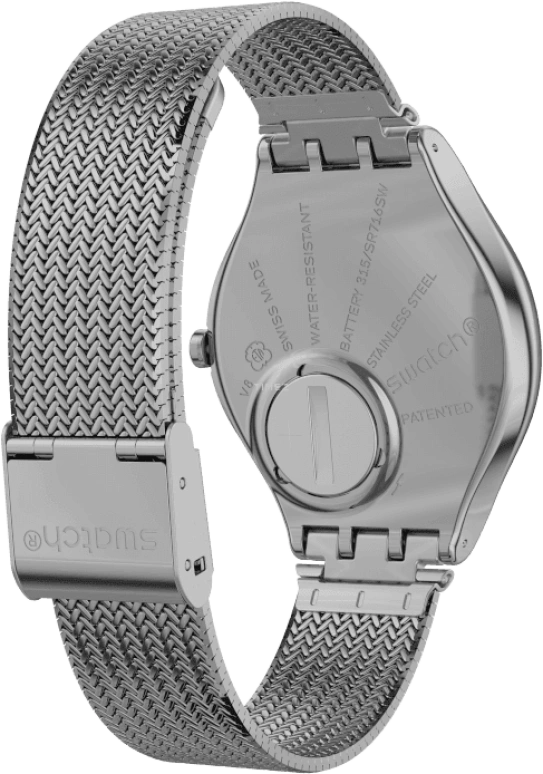 Swatch,SKIN 38mm,38mm,Stainless Steel,Pink Red,Red,SYXS117M