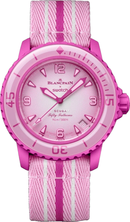 Swatch,BIOCERAMIC 42.30mm,42.30mm,Ceramic,Pink,Automatic,Day,90hours,SO35P400