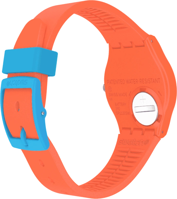 Swatch,Originals 34mm,34mm,Plastic,Blue,GO121