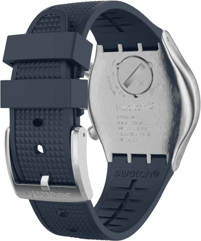 Swatch,IRONY 43mm,43mm,Stainless Steel,Blue,YVS454