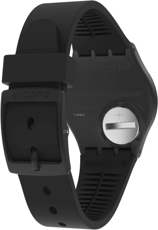 Swatch,Originals 39.20mm,39.20mm,Plastic,Black,Sapphire,Crystal Glass,Closed,GB757