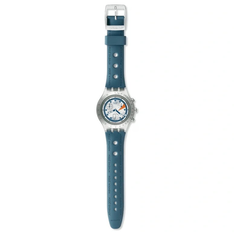 Swatch,Other 38.40mm,38.40mm,Plastic,White,Quartz,Chronograph,Day,SVCK4006