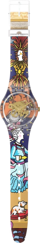 Swatch,Originals 41mm,41mm,Plastic,Transparent,Orange,Quartz,Round,Transparent,SUOK146,SUOK146-016