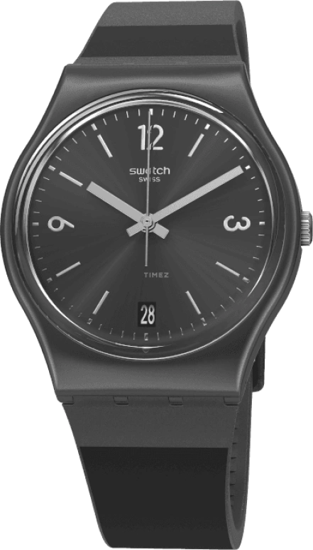 Swatch,Originals 34mm,34mm,Plastic,Black,Quartz,Round,GB430