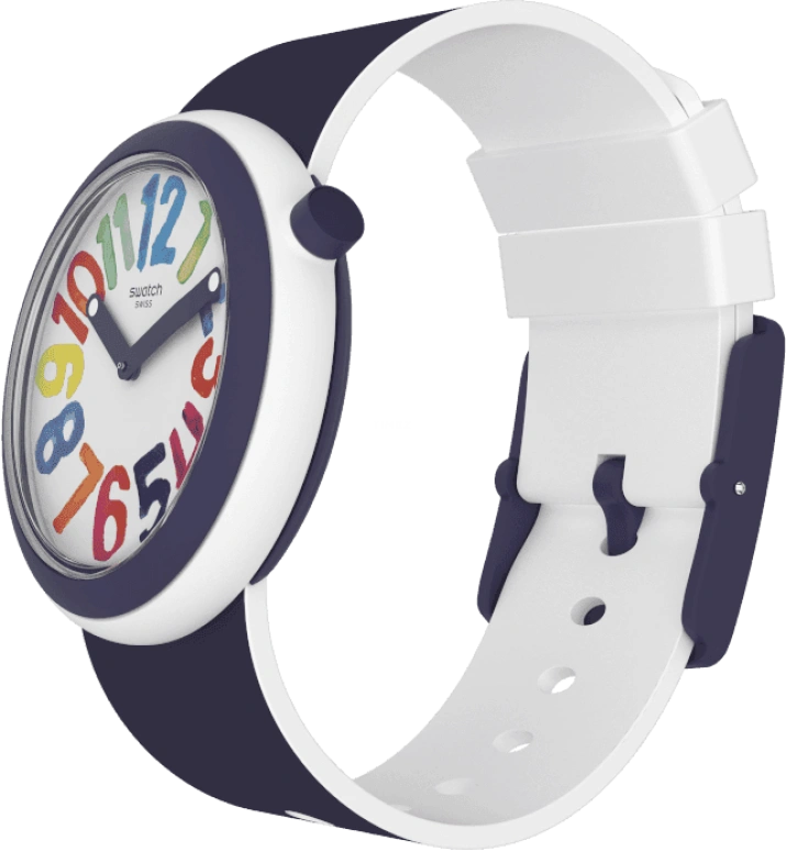 Swatch,Originals 45mm,45mm,Plastic,White,PNW107