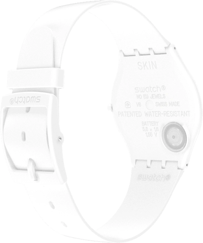 Swatch,SKIN 34mm,34mm,Ceramic,White,Quartz,SS09W100