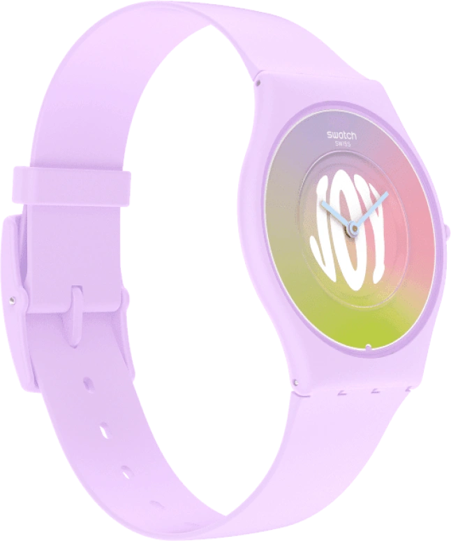 Swatch,SKIN 34mm,34mm,Ceramic,Multi-Color,Quartz,Round,Pink,SS09V101