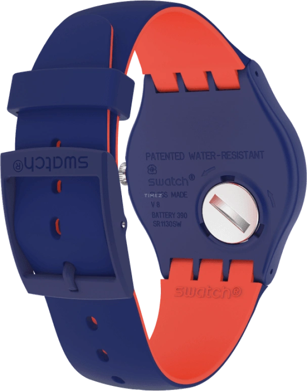 Swatch,Originals 41mm,41mm,Plastic,Blue,Sapphire,Crystal Glass,SUON146