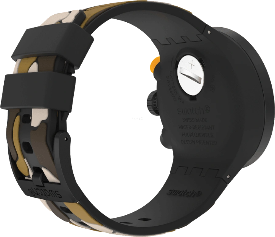 Swatch,THE BOLD 47mm,47mm,Plastic,Black,SB02B410