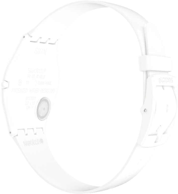Swatch,SKIN 34mm,34mm,Ceramic,White,Quartz,SS09W100
