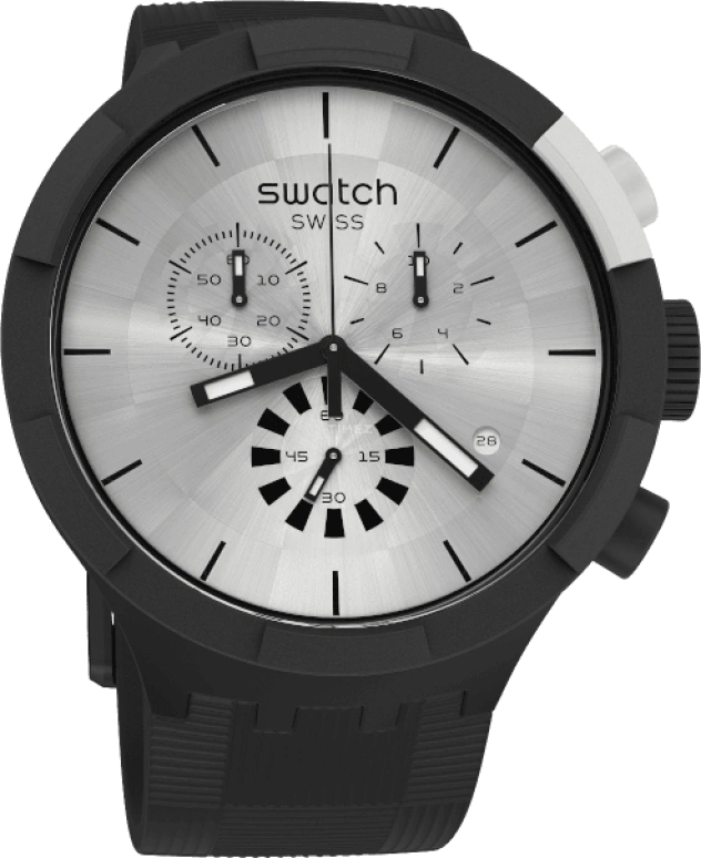 Swatch,THE BOLD 47mm,47mm,Plastic,Sapphire,Crystal Glass,SB02B404