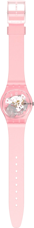 Swatch,Originals 34mm,34mm,Plastic,Transparent,Quartz,Tonneau,Pink,GP173