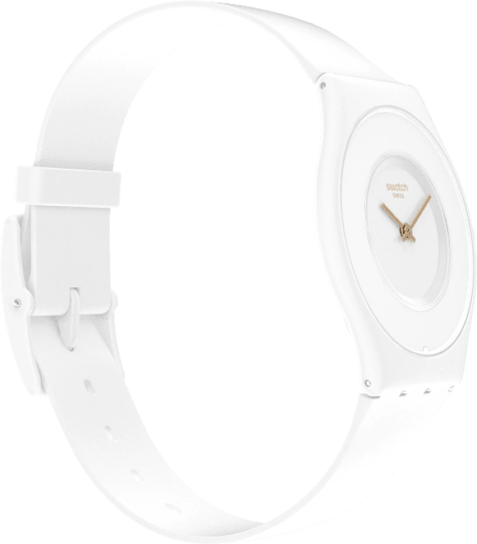Swatch,SKIN 34mm,34mm,Ceramic,White,Quartz,SS09W100