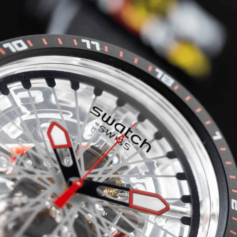 Swatch,THE BOLD 47mm,47mm,Bio-sourced,Transparent,Quartz,Round,Black,SB05K103