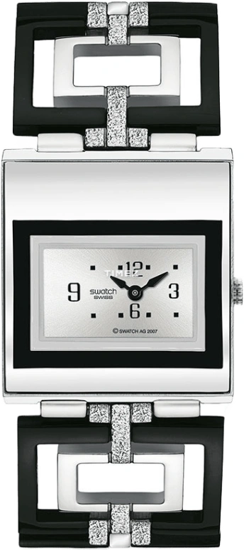 Swatch,Other 30mm,30mm,Stainless Steel,Silver,Quartz,Sapphire,Crystal Glass,Rectangular,YUS118G