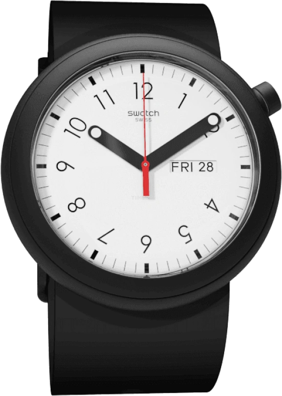 Swatch,Originals 45mm,45mm,Plastic,White,PNB700