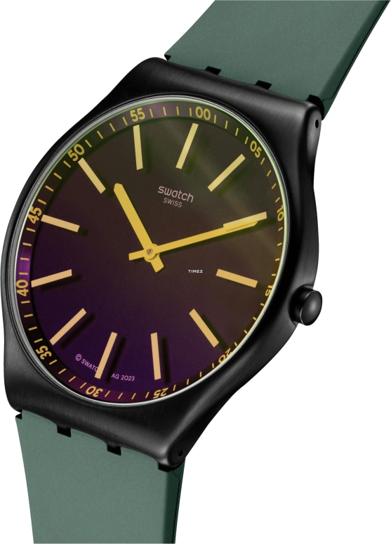 Swatch,Swatch Essentials 42mm,42mm,Stainless Steel,Black,Quartz,Sapphire,Crystal Glass,Round,SS07B112