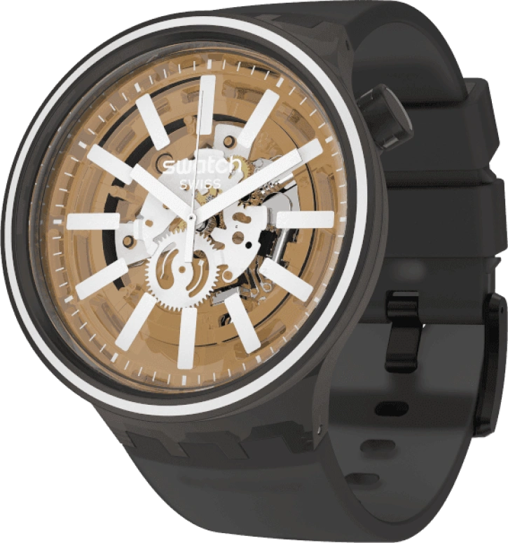 Swatch,THE BOLD 47mm,47mm,Plastic,Yellow,SO27B114