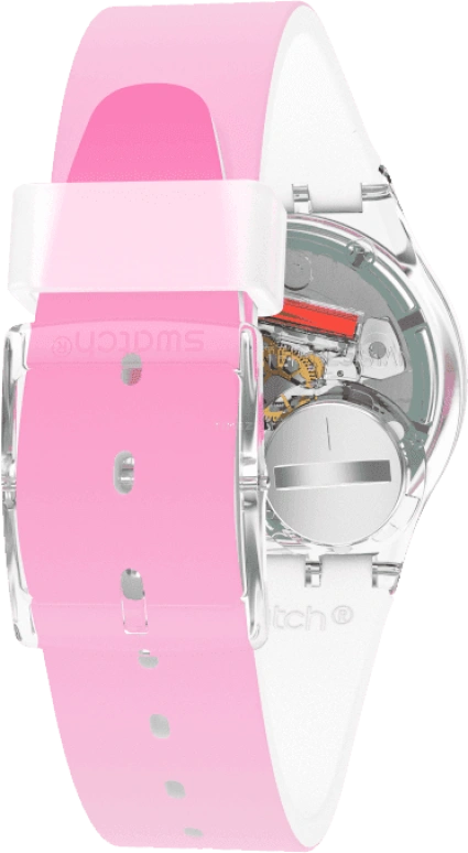 Swatch,Originals 34mm,34mm,Plastic,Pink,Sapphire,Crystal Glass,GE719