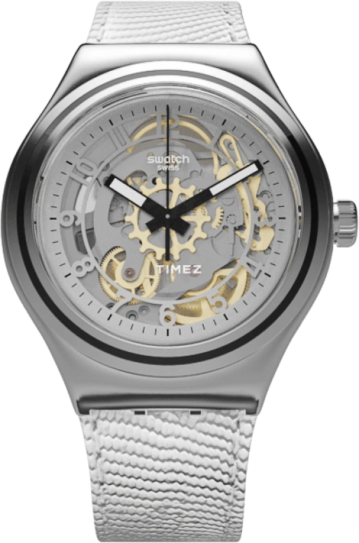 Swatch,Other 37.40mm,37.40mm,Stainless Steel,Skeleton,Automatic,Sapphire,Crystal Glass,Round,YAS112C
