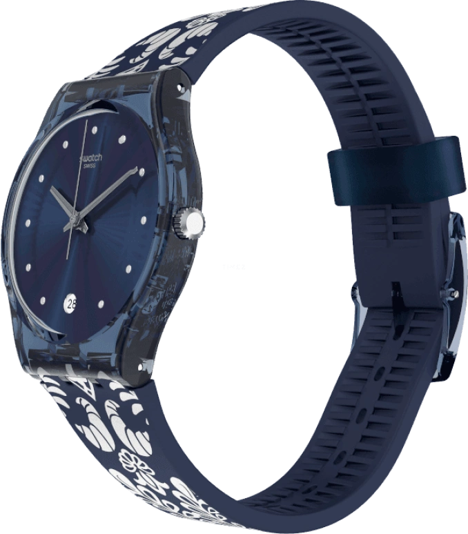 Swatch,Originals 34mm,34mm,Plastic,Blue,GN413