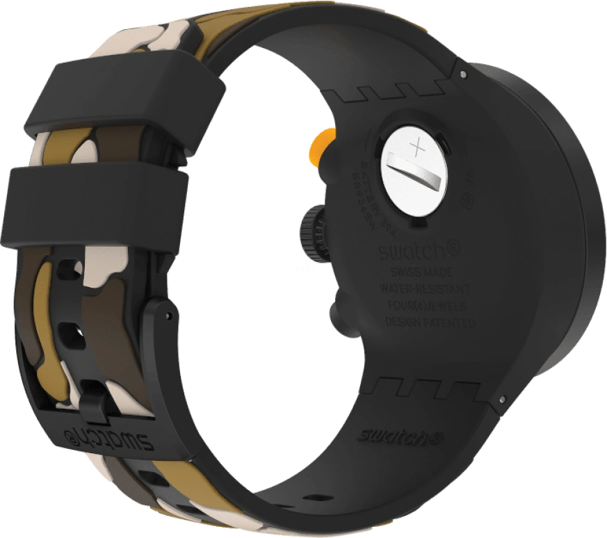 Swatch,THE BOLD 47mm,47mm,Plastic,Black,SB02B410