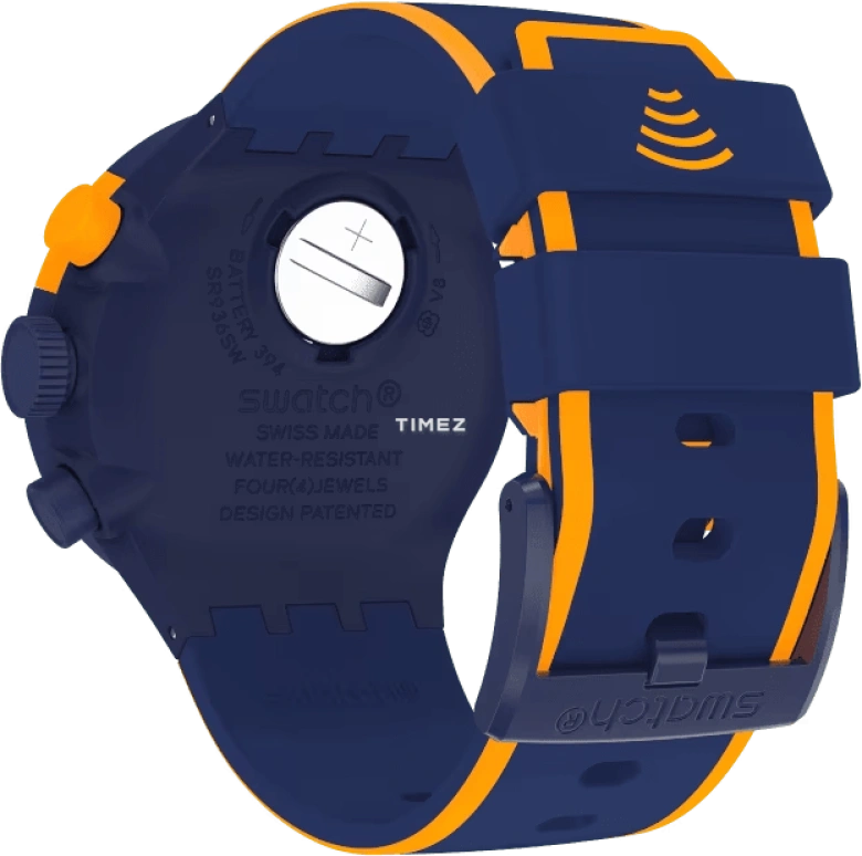 Swatch,THE BOLD 47mm,47mm,Plastic,Blue,Quartz,Round,SB02N100,SB02N100-5300