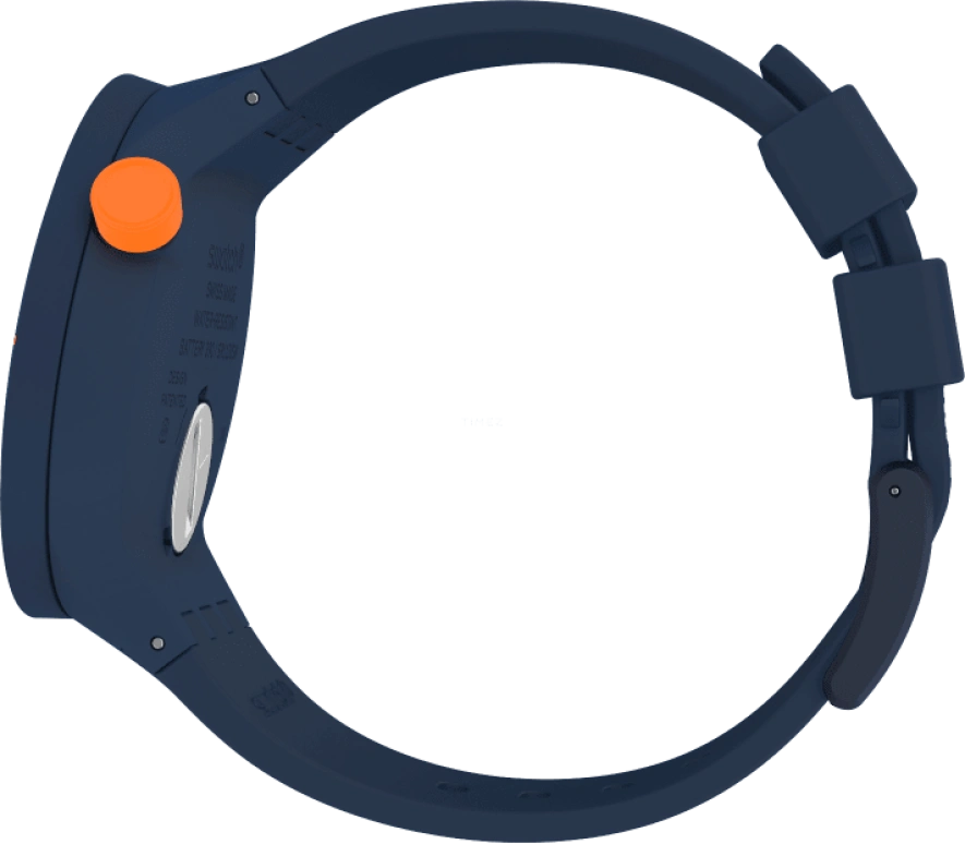 Swatch,THE BOLD 47mm,47mm,Plastic,Blue,Closed,SO27N110