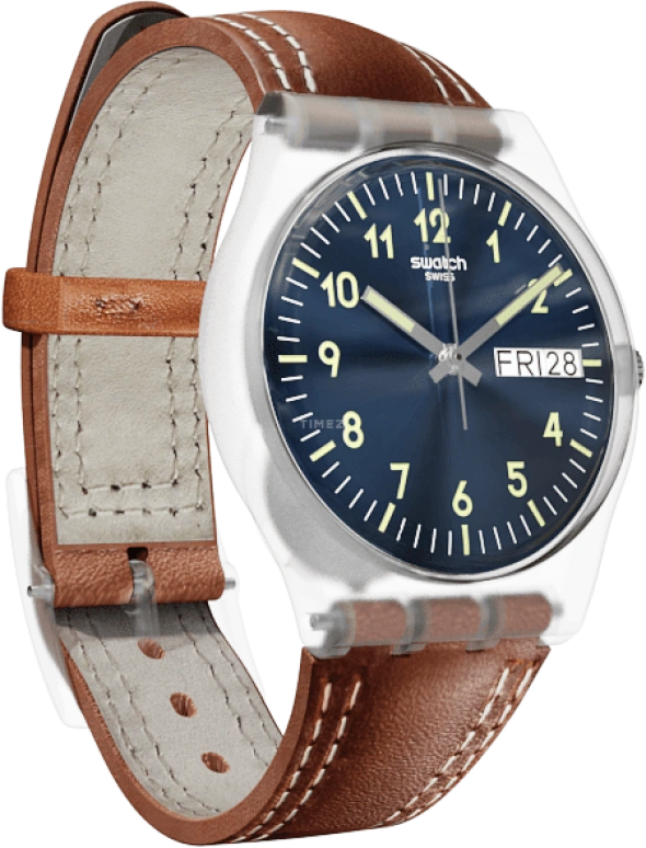Swatch,Originals 34mm,34mm,Plastic,Blue,GE709
