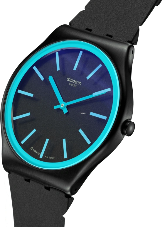 Swatch,Swatch Essentials 42mm,42mm,Stainless Steel,Black,Quartz,Sapphire,Crystal Glass,Round,SS07B111