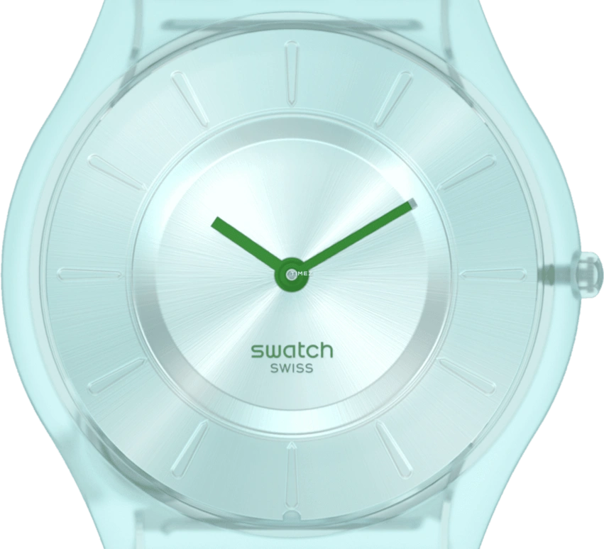 Swatch,Other 34mm,34mm,Bio-sourced,Green,Quartz,Sapphire,Crystal Glass,Round,SS08G100,SS08G100-S14
