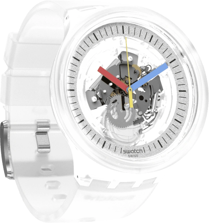 Swatch,CLEAR 47mm,47mm,Open,SB01K100