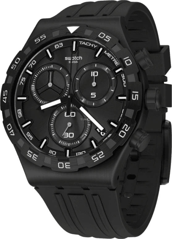 Swatch,IRONY 43x49mm,43x49mm,Black,YVB409