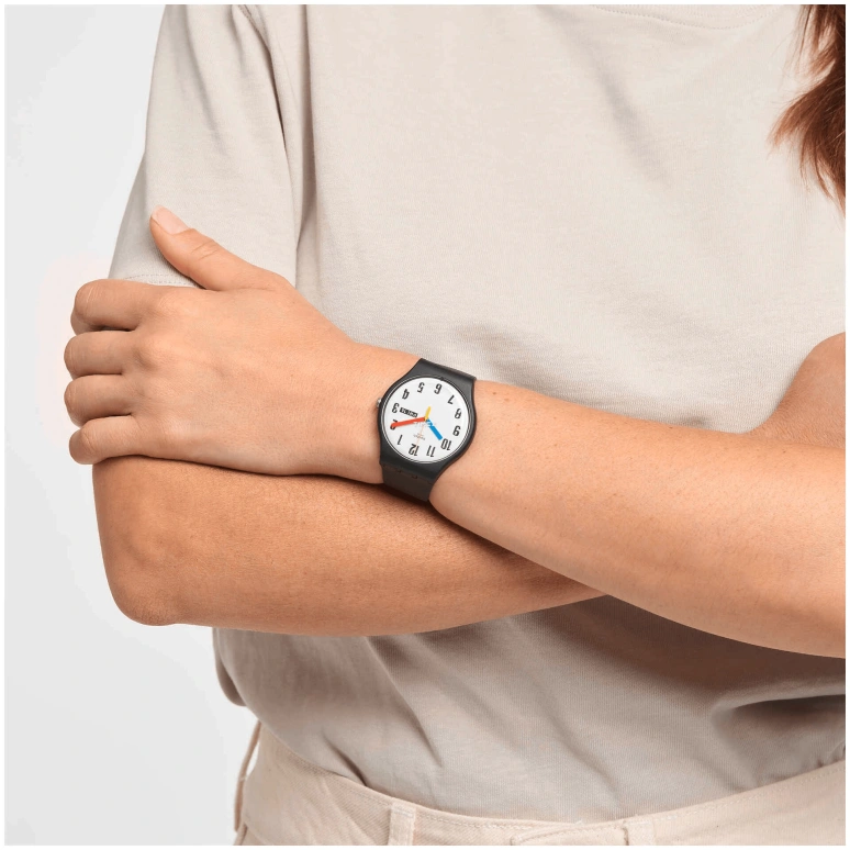Swatch,Other 41mm,41mm,Bio-sourced,White,Quartz,Date,Day,SO29B705