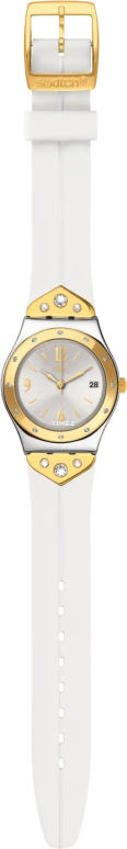 Swatch,HUMPY BUMPY 33mm,33mm,Stainless Steel,Silver,Quartz,Day,Tonneau,YLS451