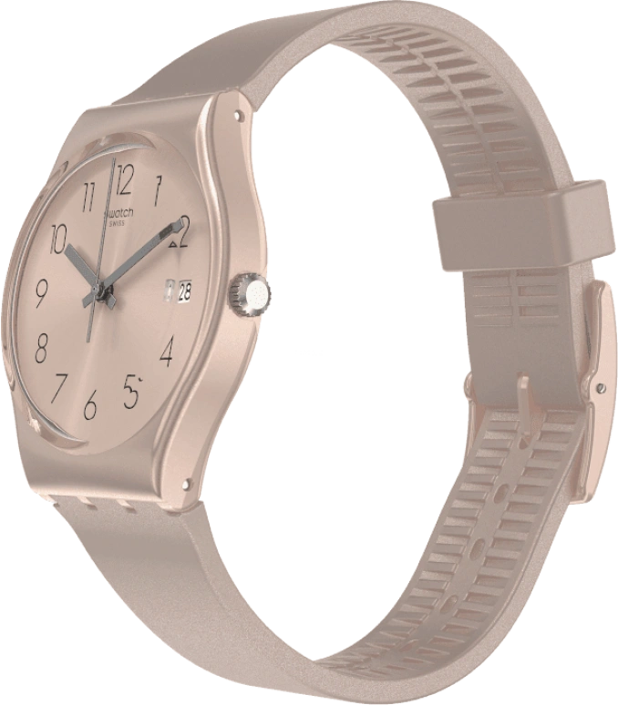 Swatch,Originals 34mm,34mm,Plastic,Pink,Sapphire,Crystal Glass,GP403