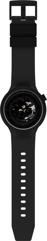 Swatch,Other 47mm,47mm,Bioceramic,Black,Skeleton,Quartz,Sapphire,Crystal Glass,Round,SB03B100